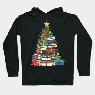 Bookworm Christmas Tree books Hoodie